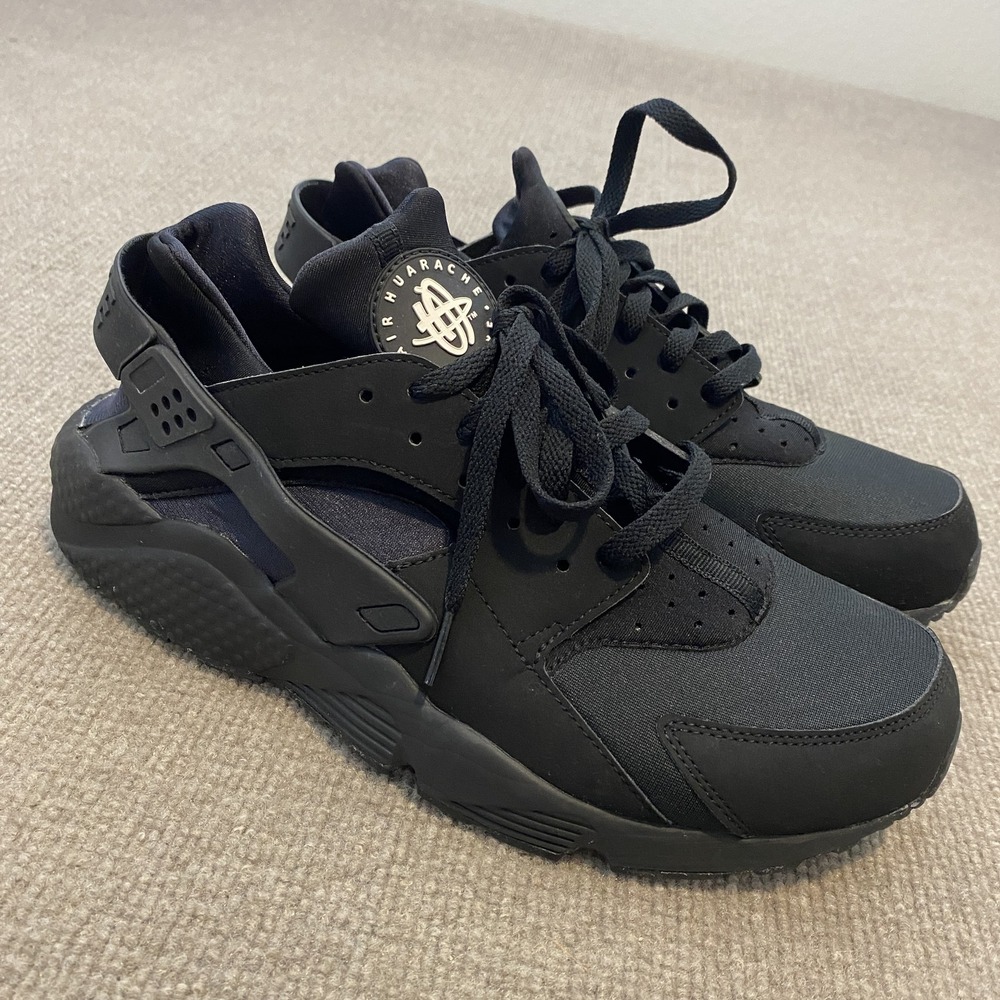 Nike Air Huarache Shoes Mens Size 11 Black Running Low Top Sneakers 318429-003